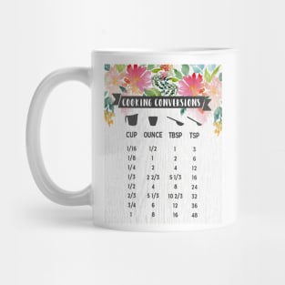 Cooking Conversions | Rustic Floral Mug